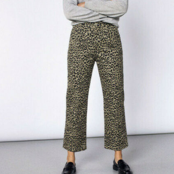 Obey Pants - Obey High Waisted Wide Leg Trousers "Casbah" Khaki